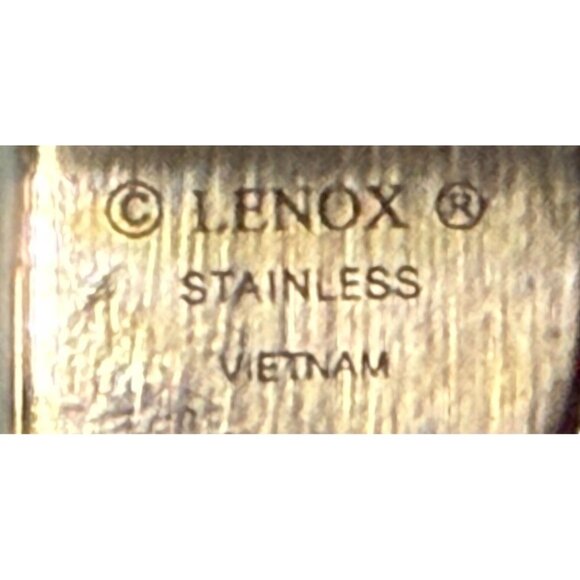 Lenox Unknown Pattern Discontinued Stainless Teaspoon Flatware Vietnam - Picture 5 of 5